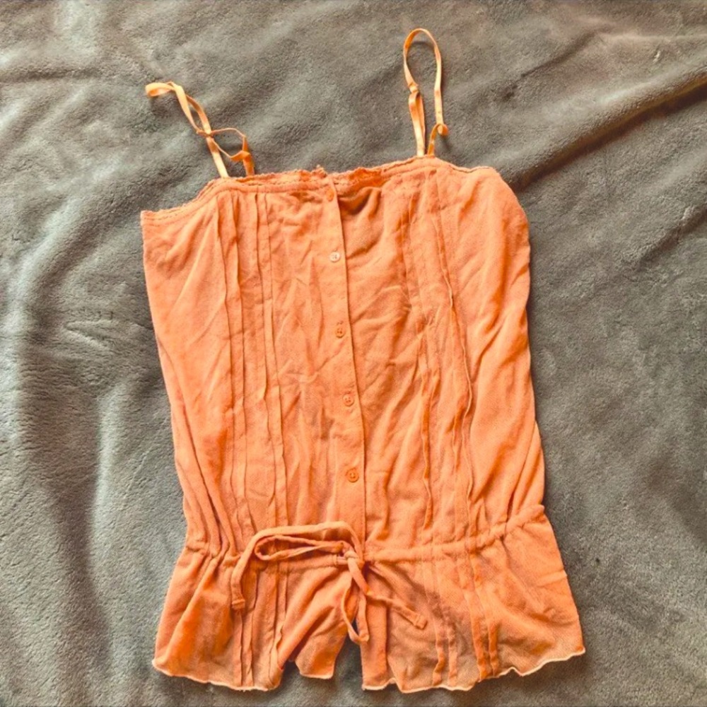 Y2K Vintage peach tank top